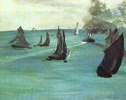 Edouard Manet The Beach at Sainte Adresse painting
